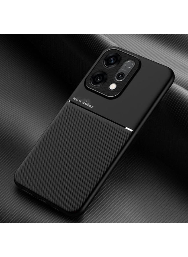 جراب oppo reno 14 شيلد ضد الصدمات وحماية كاملة بملمس جلدي فاخر واطار مرن مزود بحماية للكاميرا ضد الخدوش لهاتف اوبو رينو 14 (oppo reno 14 cover)
